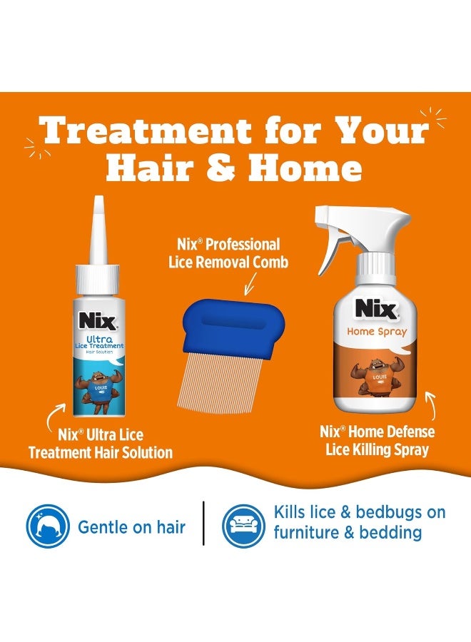 Nix Ultra Lice Removal Kit | Kills Super Lice & Eggs | Includes Lice Removal Comb and Control Spray - Image 3